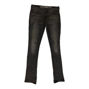 EXPRESS Skyscraper Stella Low Rise Womens Jeans Tag 0 Black Skinny W28L34 DEFECT
